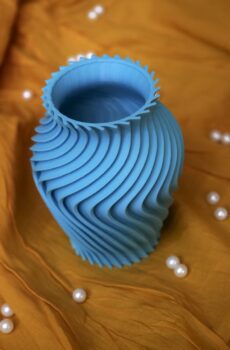 Spiral Vase Small - Sky Blue Color