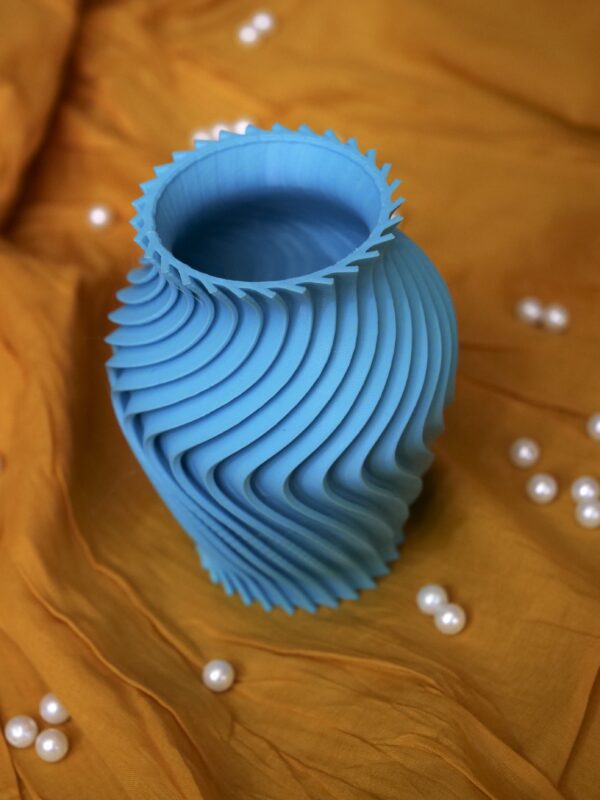 Spiral Vase Small - Sky Blue Color