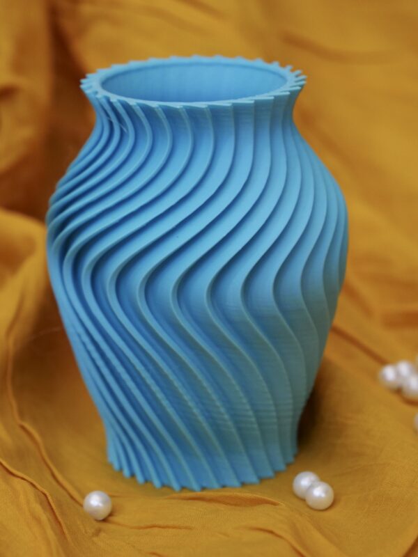 Spiral Vase Small - Sky Blue Color