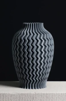 Zigzag Vase - Grey Color