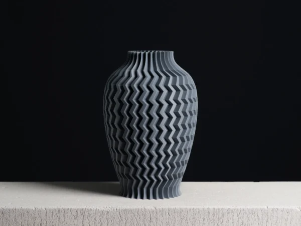 Zigzag Vase - Grey Color