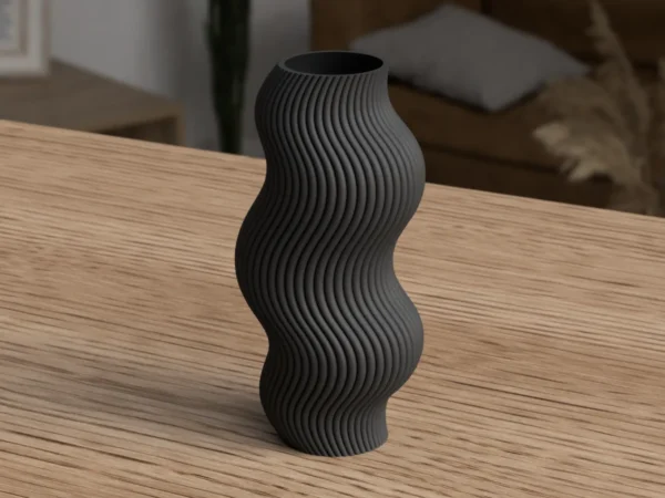 Wavy Vase - Black Color